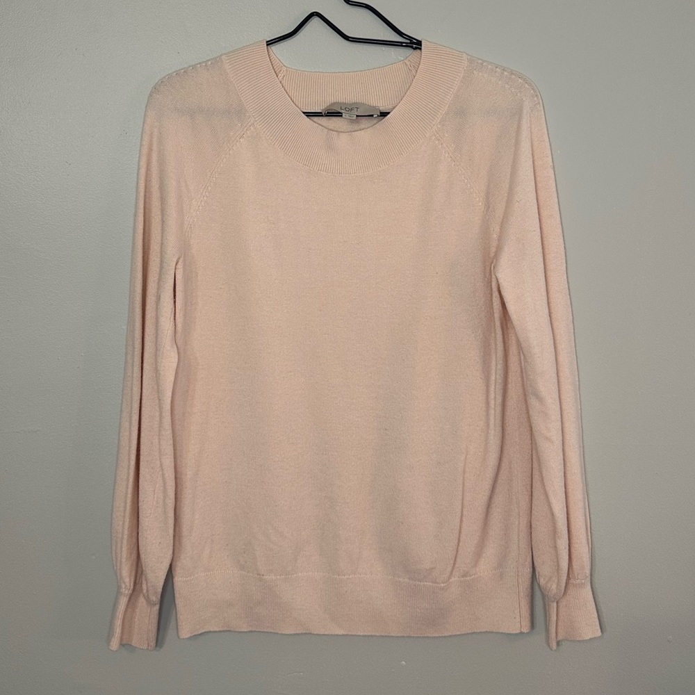 LOFT pale pink sweater